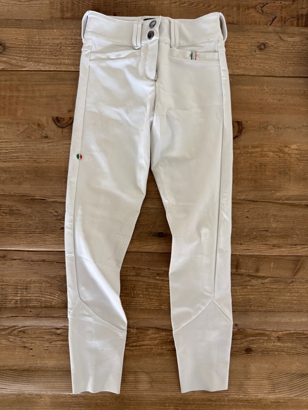 For Horses Poppy White Equestrian Breeches with Subtle Grip